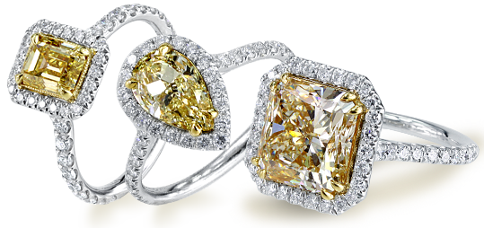 Fancy colored diamond engagement rings